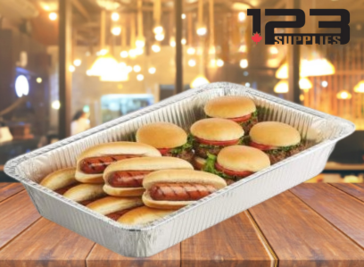 ALUMINUM STEAM TABLE PANS - FULL SIZE - DEEP 3.4" (50)