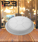 ALUMINUM CONTAINERS ROUND LID - PLASTIC DOME - 8" (500)