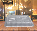 ALUMINUM CONTAINERS RECTANGULAR LID - DOME PLASTIC - 2.25LB (500)