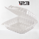 PLASTIC CLAMSHELL CONTAINER - CLEAR - 8" DEEP (25)