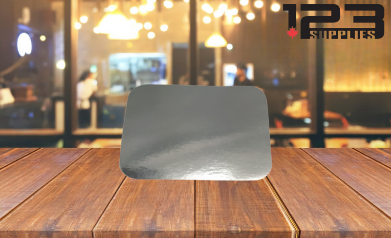 ALUMINUM CONTAINERS RECTANGULAR LID - FLAT CARTON - 2.25LB (500)