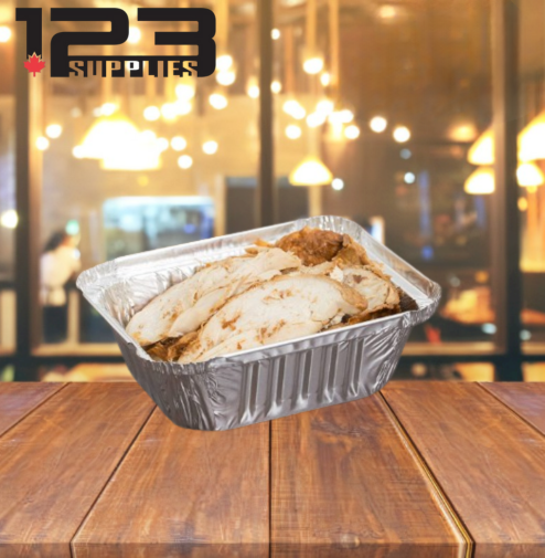 ALUMINUM CONTAINERS RECTANGULAR (lid sold separately) - 1LB (500)
