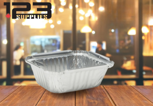 ALUMINUM CONTAINERS RECTANGULAR (lid sold separately) - 1LB (500)