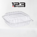 PLASTIC CLAMSHELL CONTAINER ROUND BASE - CLEAR - 8" (200)