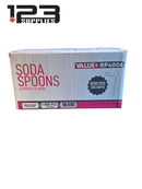 WHITE PLASTIC SODA SPOONS 8" (1000)