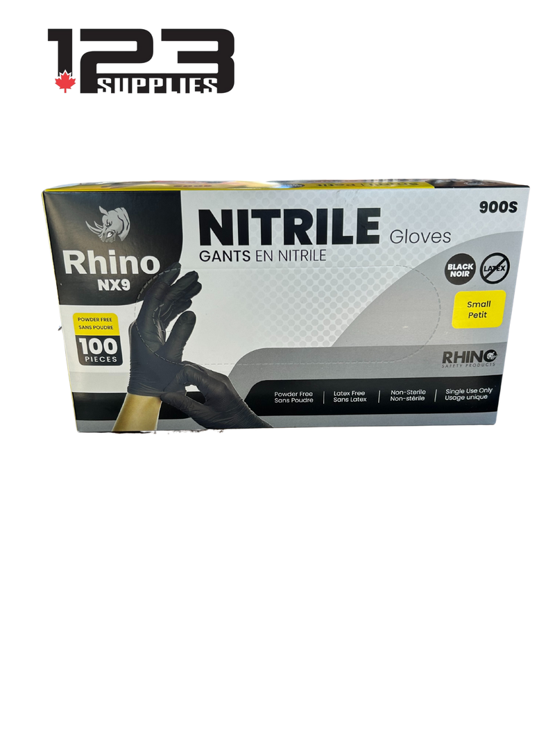 NITRILE GLOVES BLACK - SMALL (100)