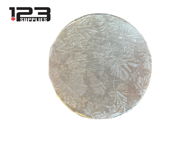 CAKE BOARD ROUND 6" 1/2 THICK SILVER (6)