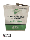 SOUP CONTAINER LIDS ECO FRIENDLY 12OZ - 32OZ (500)