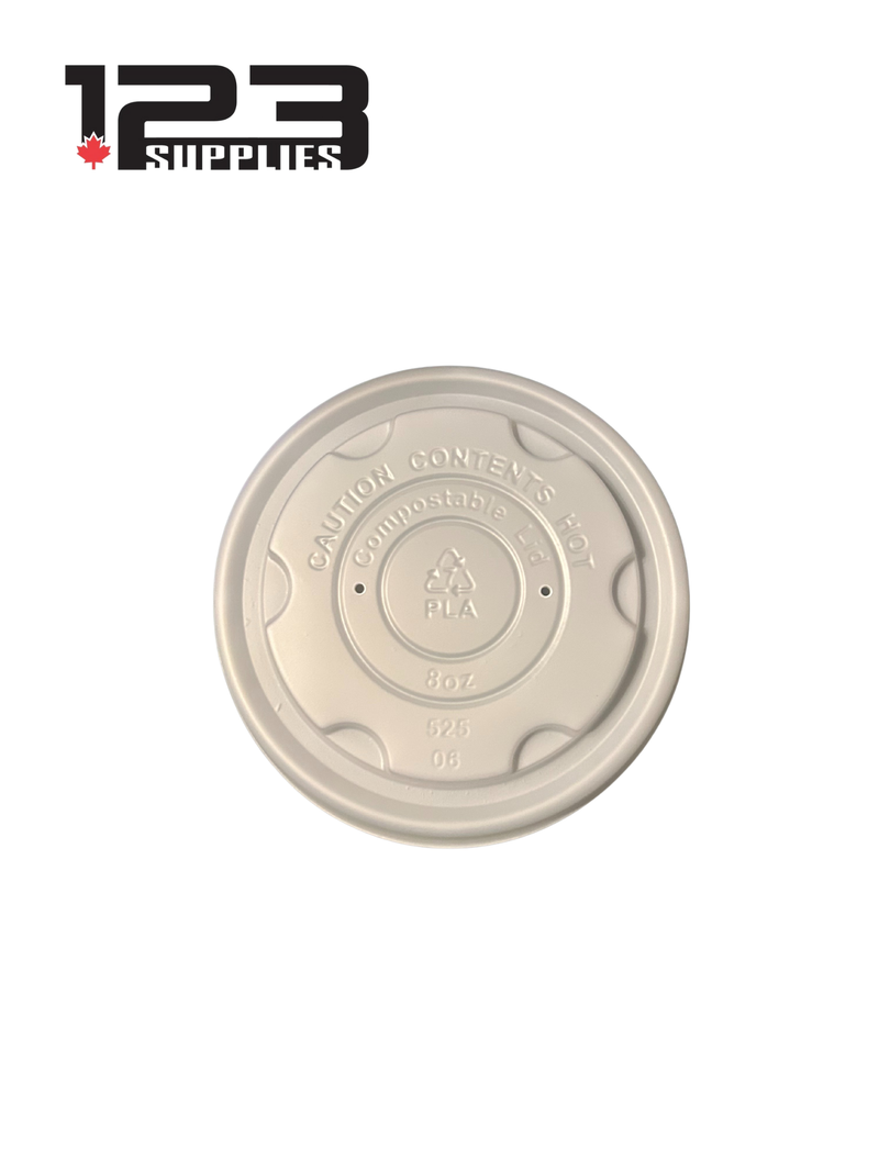 KRAFT PAPER SOUP CONTAINER LIDS 8oz (25)