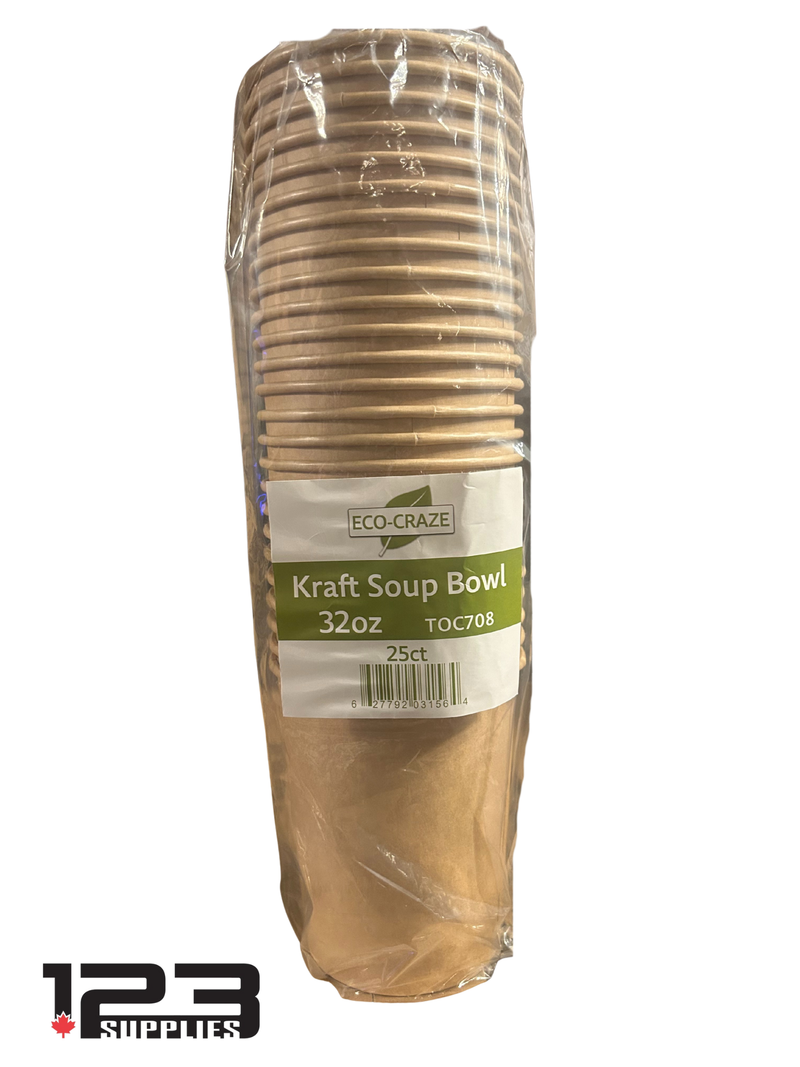KRAFT SOUP CONTAINER 32OZ (25)