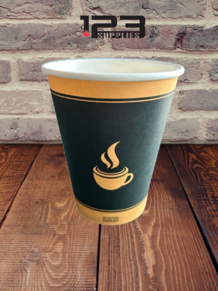 HOT COFFEE CUPS PRINTED 20 OZ (1000) - LIDS NOT INCLUDED