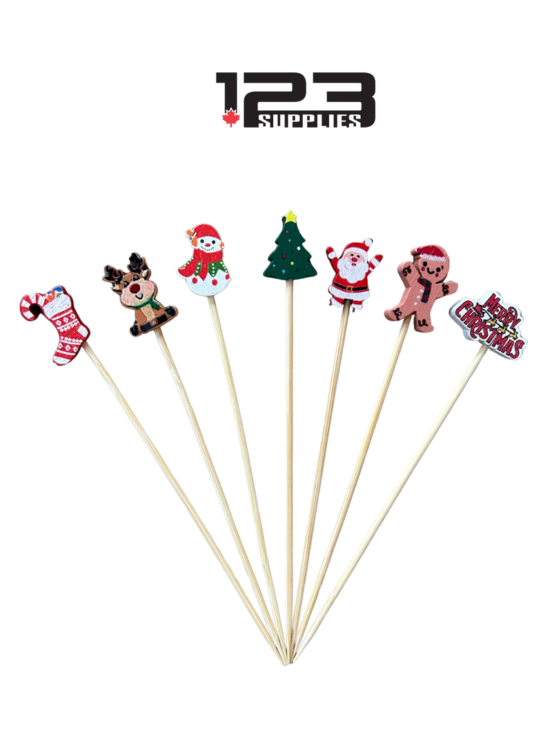 ASSORTED CHRISTMAS SKEWERS (25 PACK)