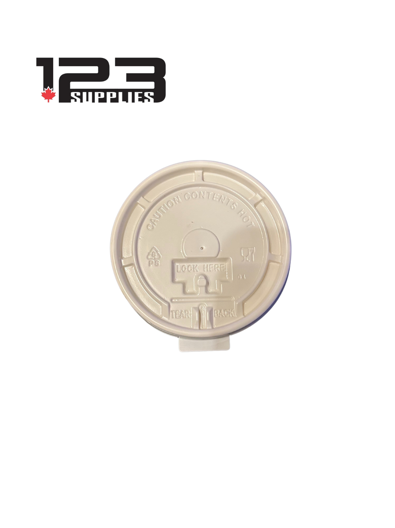 HOT COFFEE CUP WHITE FLAT LID 8OZ (1000)