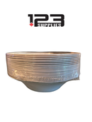 5" ROUND HOT STAMPING BOWL - WHITE / GOLD (20)