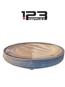 10" ROUND HOT STAMPING PLATE - WHITE/ BLUE / GOLD (20)