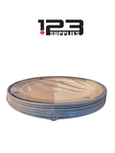 7.5" ROUND HOT STAMPING PLATE - WHITE / BLUE / GOLD (20)