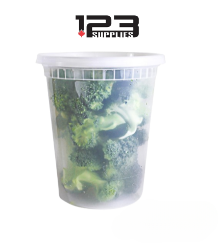 PLASTIC DELI CONTAINER COMBO (with lid) - 32 OZ DYNASTY (24)