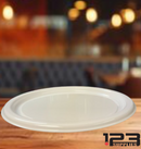 ROUND CATERING TRAY PLASTIC - WHITE 16" (5)