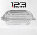PLASTIC CLAMSHELL CONTAINER SQUARE BASE - CLEAR - 9" (25)