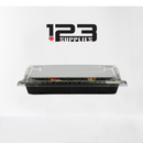 SUSHI TRAY AND LID COMBO 8.5 X 3.5 X 1" (400)