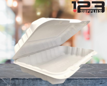 PEBBLE WHITE CONTAINER 9 X 9 X 3 - 1 COMPARTMENT (150)