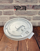 HOT COFFEE CUP WHITE FLAT LID 10-24 OZ (100)