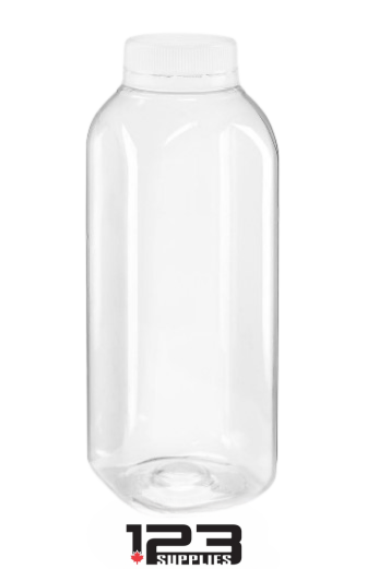 PLASTIC JUICE BOTTLES WITH CAP 12 OZ (200)