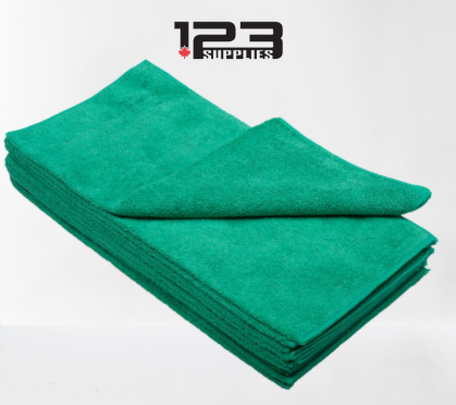 MICROFIBER CLOTHS 16" x 16" GREEN (25)