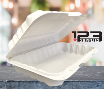 PEBBLE WHITE CONTAINER 9 x 9 x 3 1 COMPARTMENT (50)