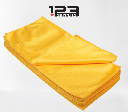 MICROFIBER CLOTHS 16" x 16" YELLOW (25)