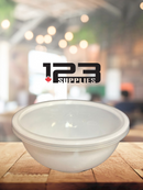 WHITE MICROWAVE BOWLS + LID - 32 OZ DYNASTY (50)