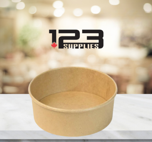 KRAFT PAPER SALAD BOWLS 25 OZ - 750ml - LIDS NOT INCLUDED (50)