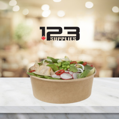 KRAFT PAPER SALAD BOWLS 25 OZ - 750ml - LIDS NOT INCLUDED (50)