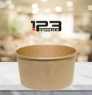 KRAFT PAPER SALAD BOWLS 33 OZ - 1000ml (200)- LIDS NOT INCLUDED