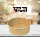 KRAFT PAPER SALAD BOWLS 25 OZ - 750ml (200) - LIDS NOT INCLUDED