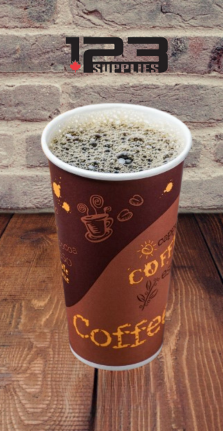 HOT COFFEE CUPS PRINTED 20 OZ (1000) - LIDS NOT INCLUDED