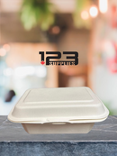 SUGARCANE BIODEGRADABLE CONTAINER - 5" X 7" X 2.5" - 1 COMPARTMENT (500)