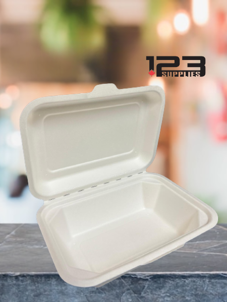 SUGARCANE BIODEGRADABLE CONTAINER - 5" X 7" X 2.5" - 1 COMPARTMENT (50)