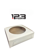 PAPER CAKE BOXES WITH WINDOW - 9 X 9 X 2.5 (100)
