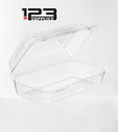 HINGED LID PLASTIC CONTAINER RECTANGULAR - 7 X 5 X 2 (25)