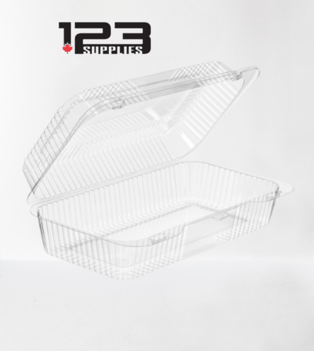 HINGED LID PLASTIC CONTAINER RECTANGULAR - 7 X 5 X 2 (600)