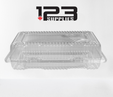 HINGED LID PLASTIC CONTAINER RECTANGULAR - 7 X 5 X 2 (25)