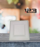 SUGARCANE PLATES SQUARE BIODEGRADABLE - 6" (400)