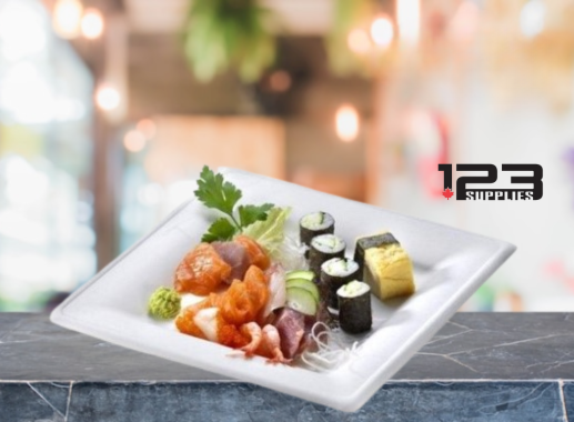 SUGARCANE PLATES SQUARE BIODEGRADABLE - 6" (400)