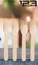 BIO BASED CUTLERY - NATURAL FORKS (100)