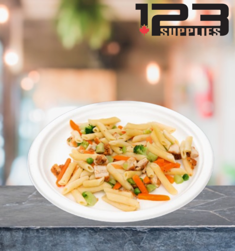 SUGARCANE BIODEGRADABLE PLATES - ROUND 8.75" (125)