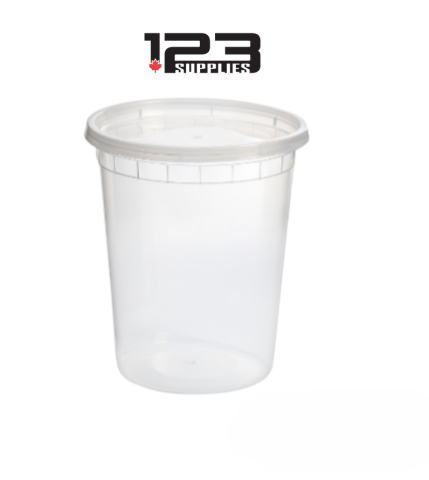 PLASTIC DELI CONTAINER COMBO (with lid) - 32 OZ DYNASTY (24)