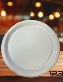 ROUND CATERING TRAY PLASTIC - WHITE 16" (5)