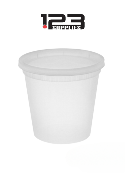 PLASTIC DELI CONTAINER COMBO (with lid) - 24 OZ DYNASTY (240)
