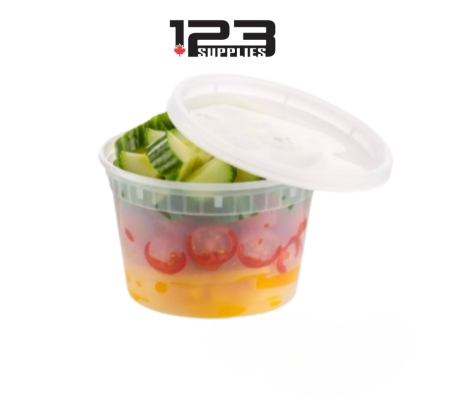 PLASTIC DELI CONTAINER COMBO (with lid) - 16 OZ DYNASTY (24)